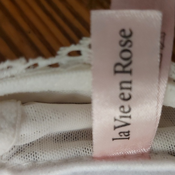 La Vie En Rose Pushup Plung Bra/Full Support/ White Lace/38/85C/ Valentines Gift - Picture 7 of 8